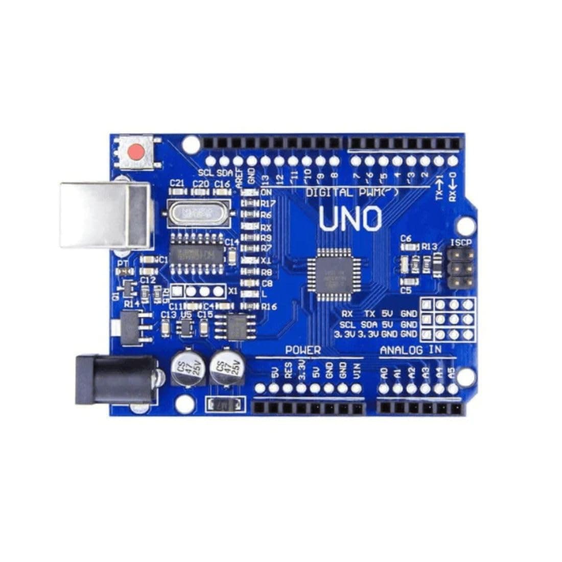 RoboCraze UNO R3 SMD Board compatible with Arduino | Development Board with USB cable
