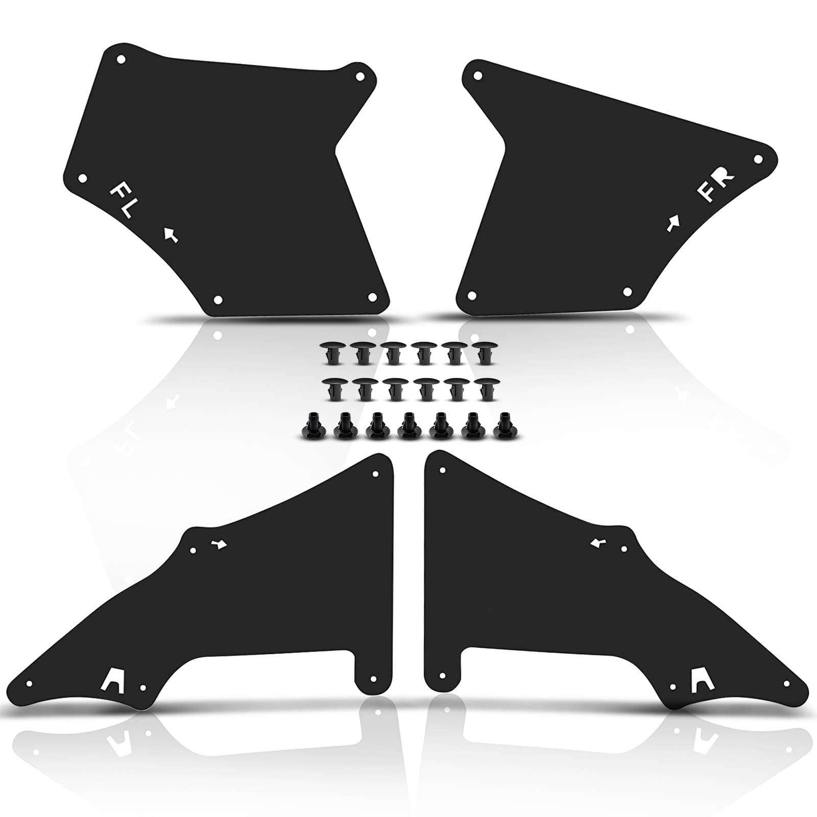 Set of 4 Splash Shield Fender Inner Liners Mud Flaps Replacement for Toyota Land Cruiser Prado 2003-2019 Toyota 4Runner 2003-2009 FJ Cruiser 2007-2014 Lexus GX470 2003-2009 GX460 2010-2019