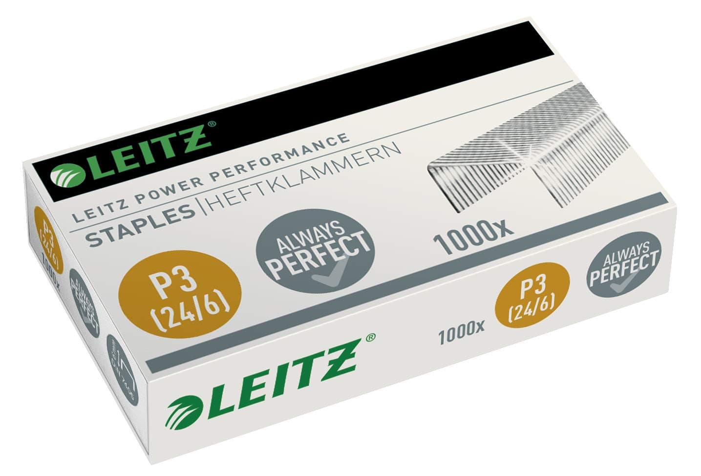 Leitz Power Performance Staples P3 Galvanised 24/6 mm Pack of 1000