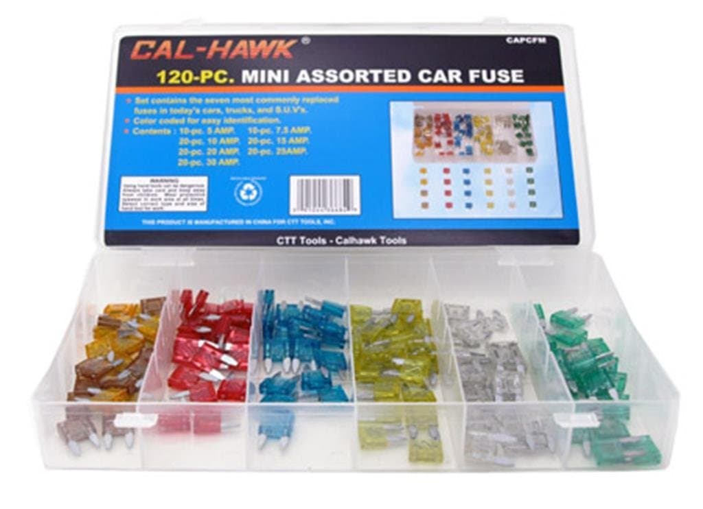 Cal-Hawk CAPCFM Assorted Car Truck Mini Fuse 5,7.5,10,15,20,25,30 Amp