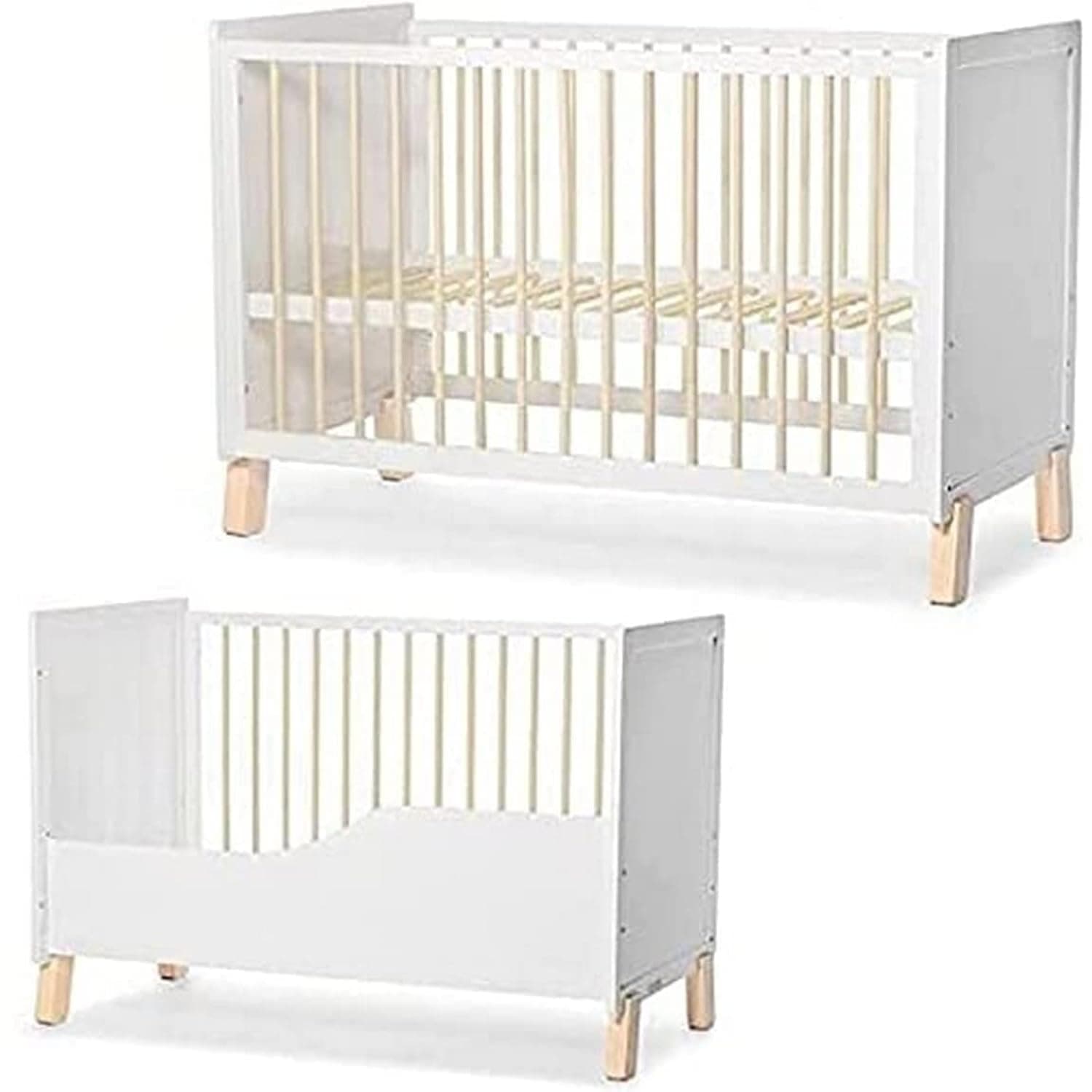 Kinderkraft Nico Wooden Cot White