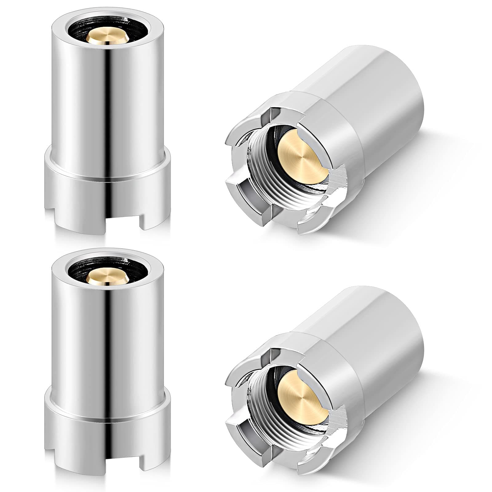 4 Pack Magnetic Ring Adapter Silver Magnetic Video Connector Extension Adapter Magnetic Ring Adapter Connector Video Magnetic Connector