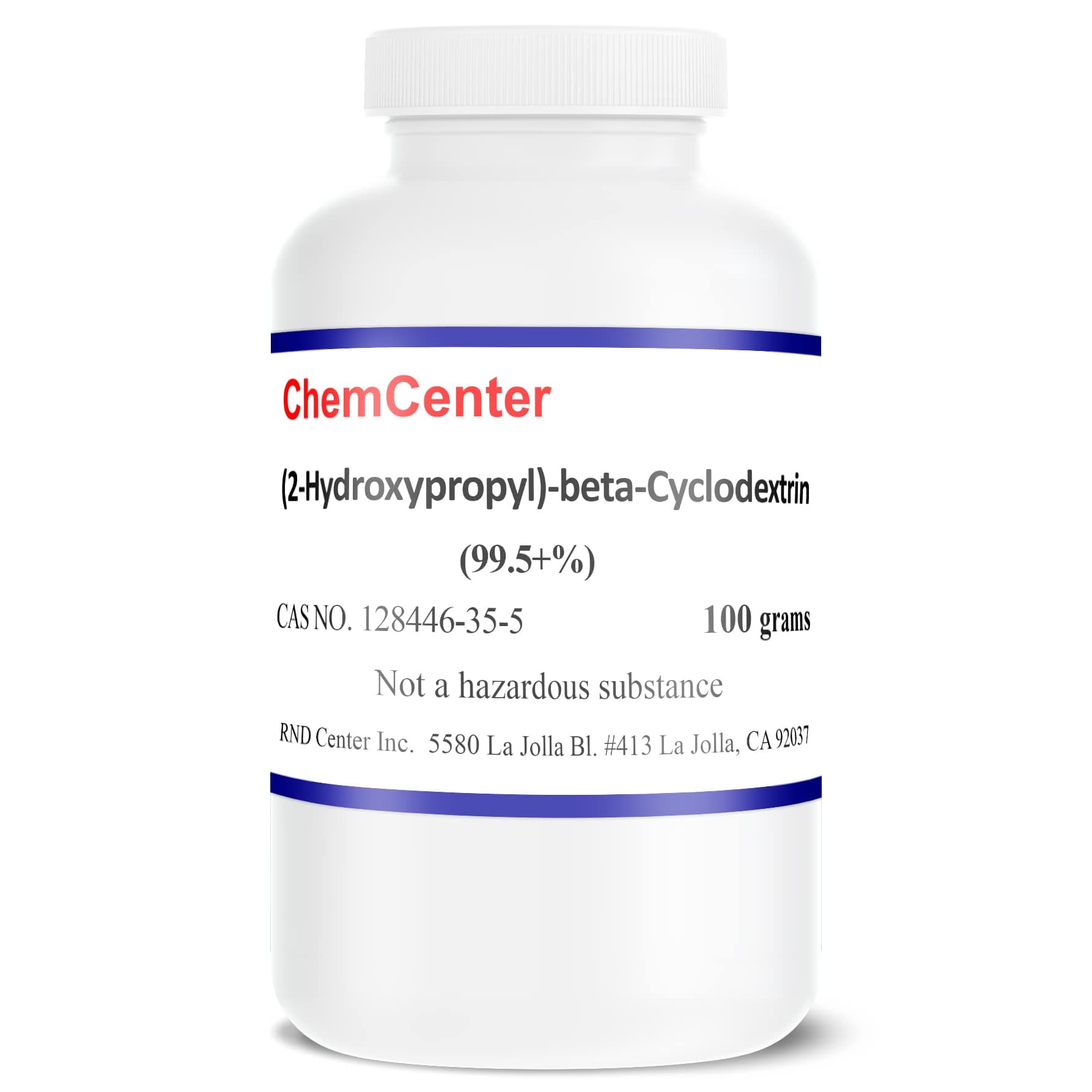 (2-Hydroxypropyl)-Beta-Cyclodextrin (HPBCD), Powder, 99.5% min, 100 Grams