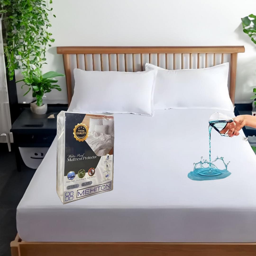 Premium Mattress Protector - King Size 200 x 200 + 30CM - 100% Waterproof, Hypoallergenic, Bed Bug Proof, Soft & Noiseless, Breathable Fitted Mattress Cover with 30CM Deep Pocket