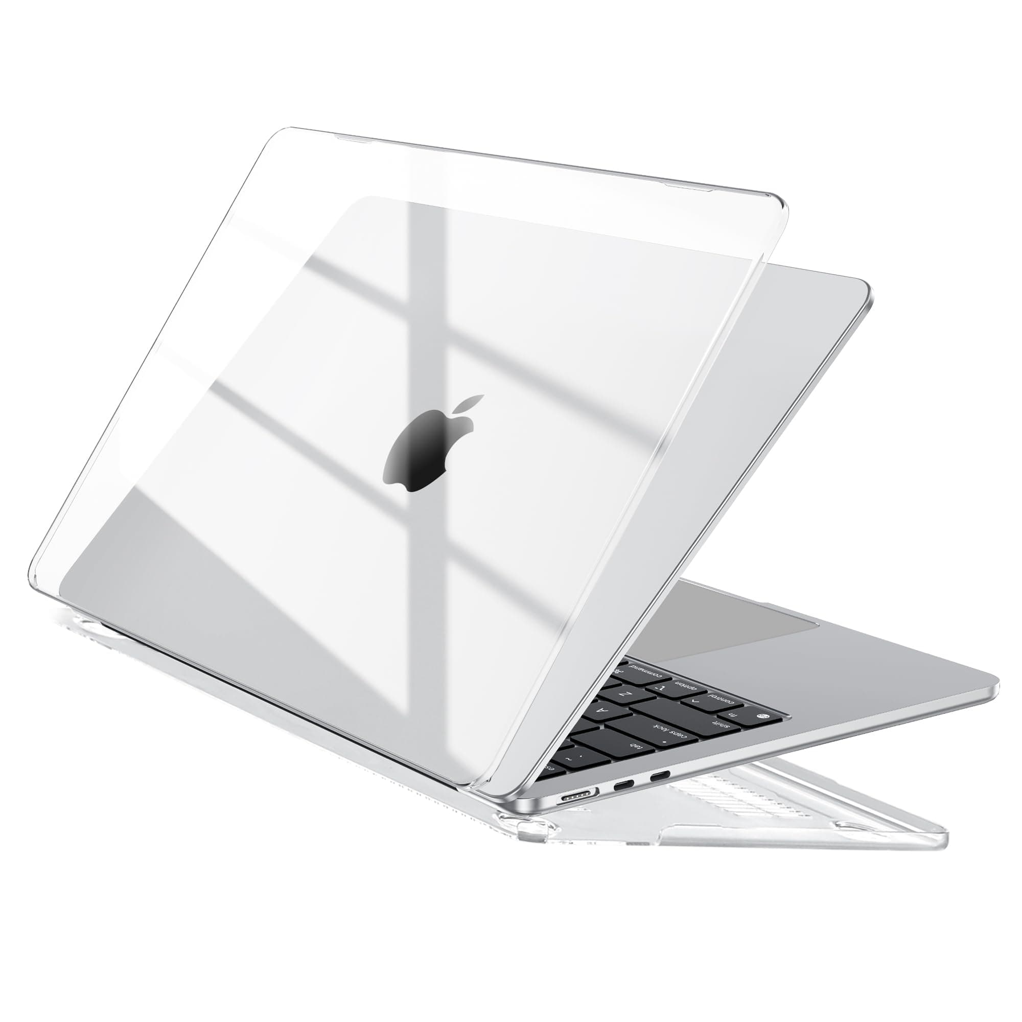 EooCoo Compatible with MacBook Air 15 inch Case M5 2026 2025 2024 2023 M4 M3 M2 Model A3448 A3241 A3114 A2941, Transparent Plastic Hard Shell Cover, Smooth Shiny Surface, Crystal Clear