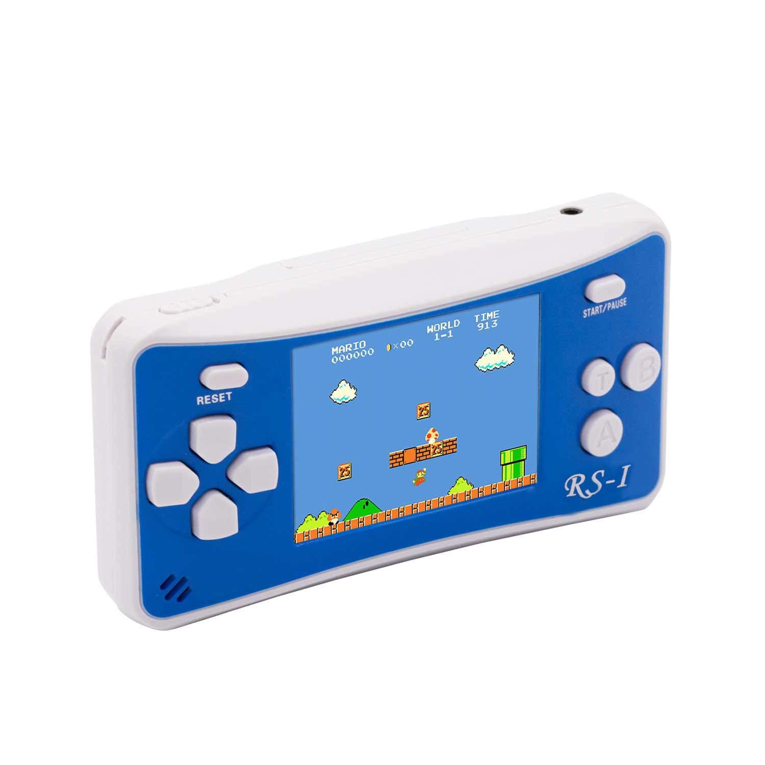 E-MODS GAMING RS-1 Handheld Games Console for Kids, 2.5'' LCD Retro 152 Games Player Entertainment (152-Blue)