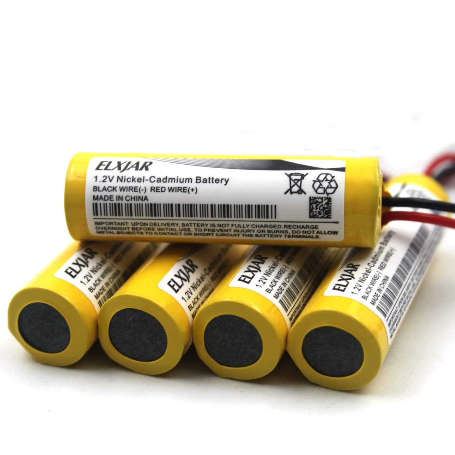 - elxjar (5-Pack) 1.2V 800mAh Ni-CD AA Battery Replacement for Unitech AA800mAh OSA268 ELB-CS01 DAA900BT Lithonia EXR LED EL M6 Exit Sign Emergency Light