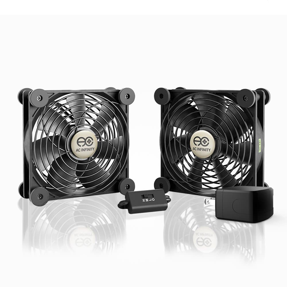 AC Infinity MULTIFAN S7-P, Quiet Dual 120mm AC-Powered Fan with Speed Control