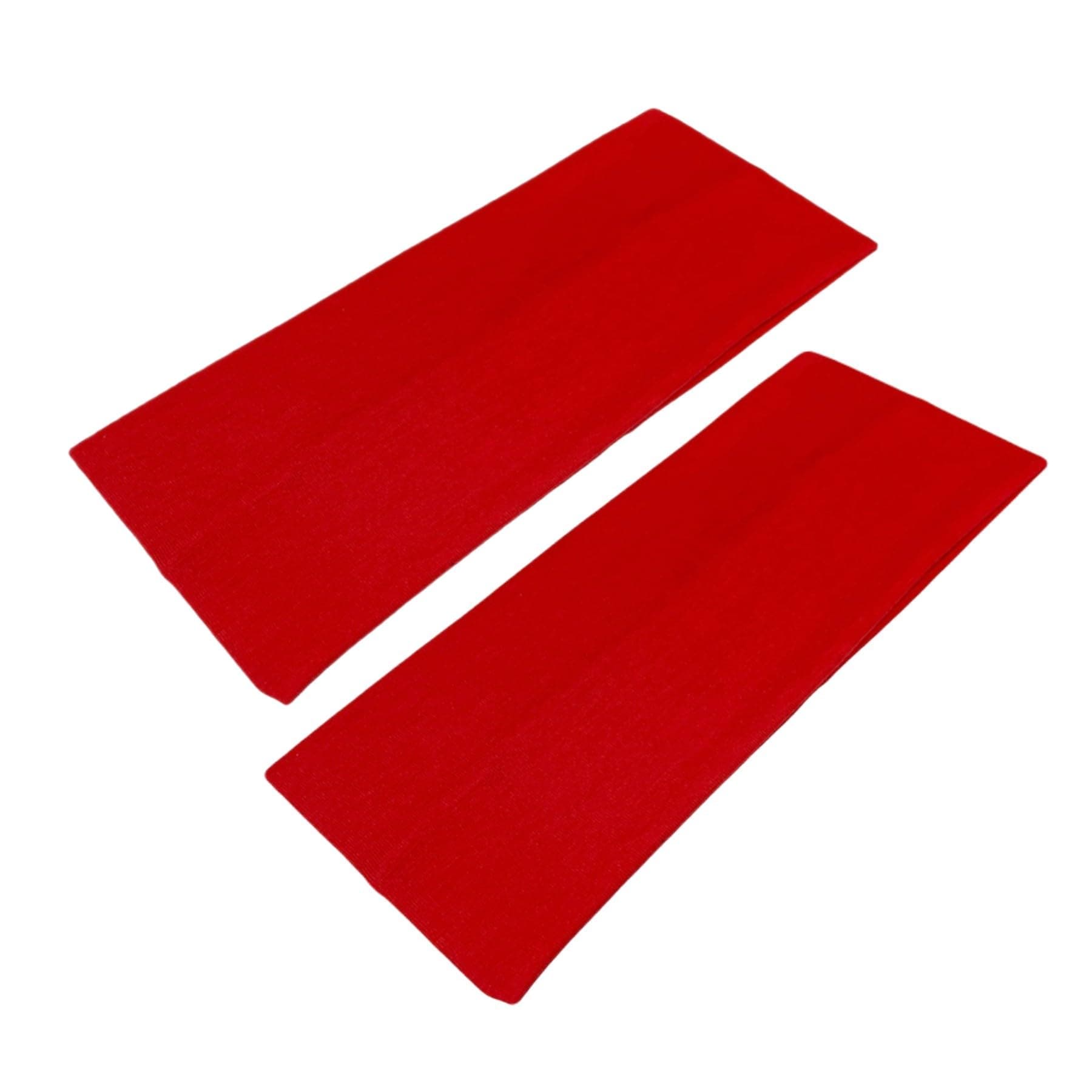 WESTEND CHOICE 9 cm Wide Headbands Soft head Hand Plain Stretchy Unisex Kylie headband Bandeaux Gym Yoga Hair Band (Red)