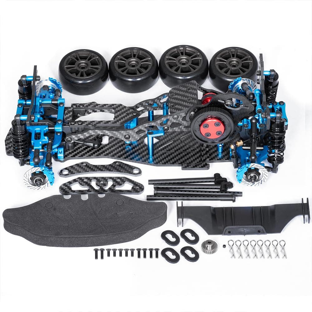 MOHERO 1/10 RC Chassis Frame Kit Sakura D5 Mini+MR RC Flat Road Drift Car Chassis Kit Upgrade Part