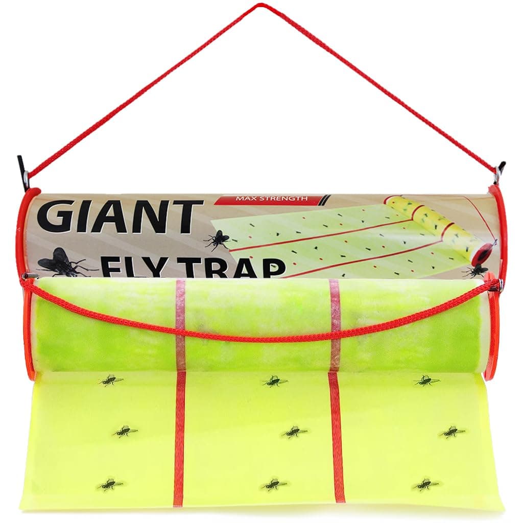 Non Toxic Max Strength Giant Sticky Fly Trap Roll - Pack of 2