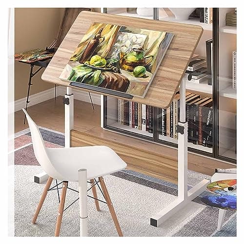 Artist Drafting Table - Tilting Height Adjustable Desk for Studio, Art Craft, Writing, and Study - Wooden Workstation