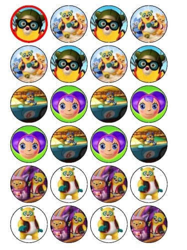24 Special Agent Oso Cupcake Toppers