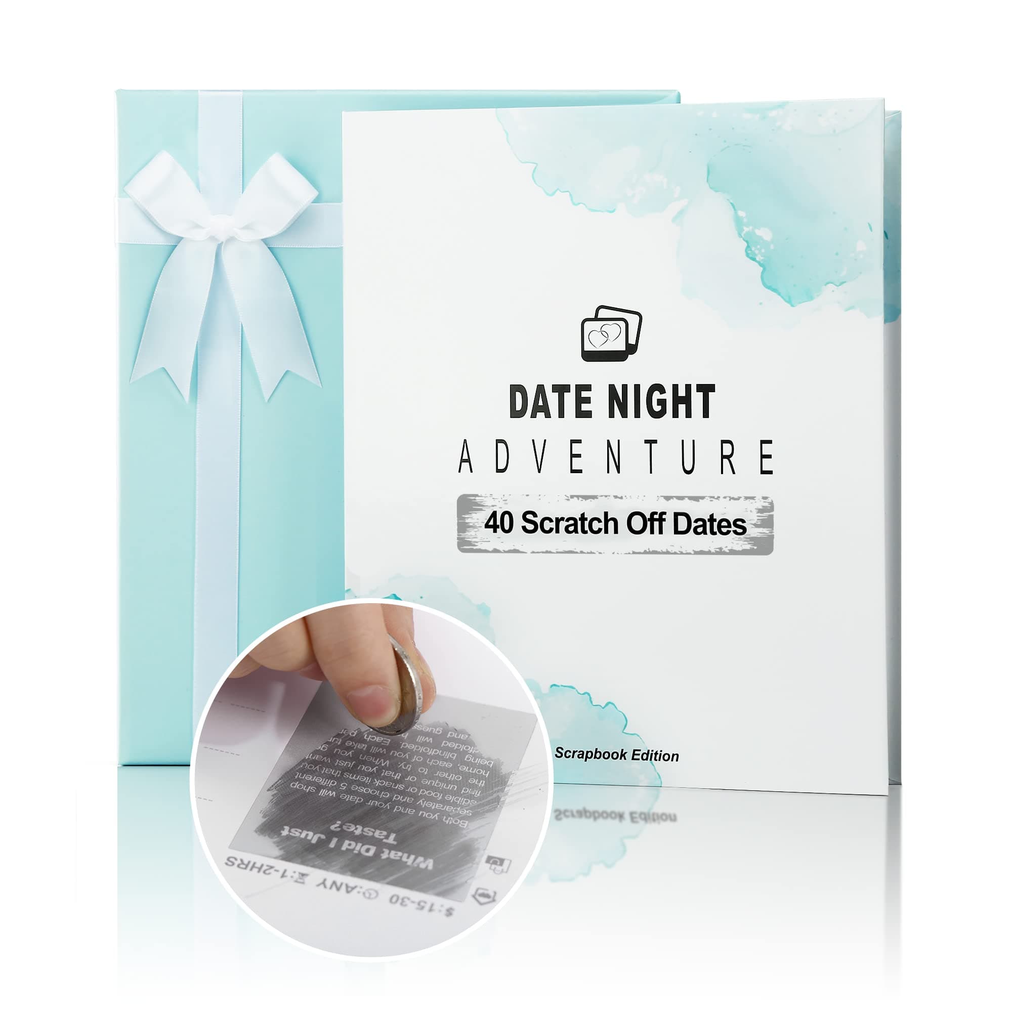 Date Night Adventure Book for Couples - Scratch Off Challenge and Date Ideas Games Gifts for Boyfriend, Him, Her, Romantic Couples Gifts for Newlywed Wedding Anniversaries