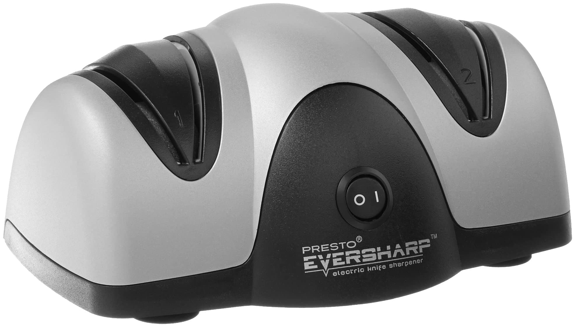 Presto 08800 EverSharp Electric Knife Sharpener, 2-Stage System, Silver/Black