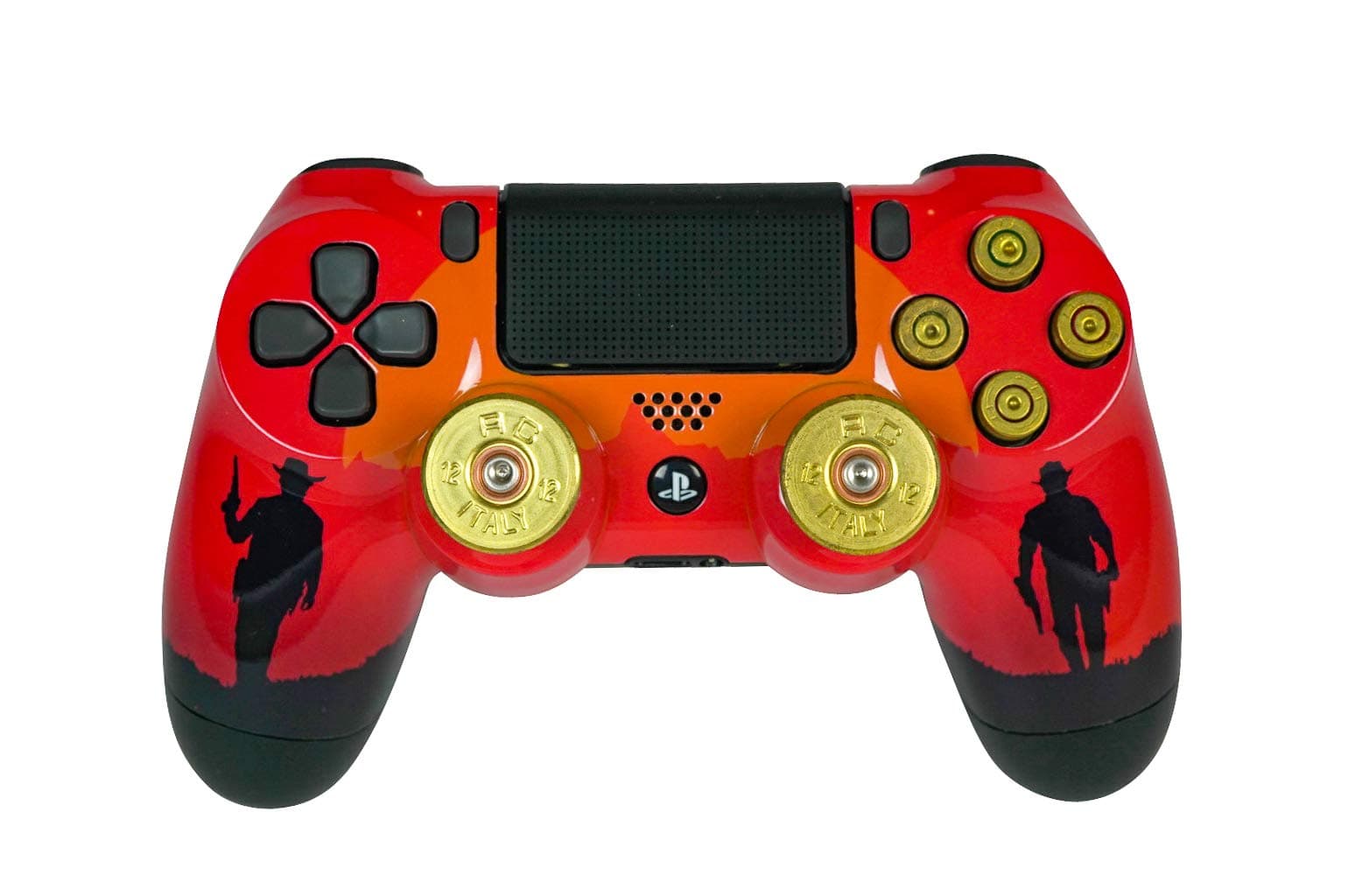 Outlaw Playstation 4 PS4 Dual Shock 4 Wireless Custom Controller with Bullet Buttons and Joysticks (Outlaw Bullet Edition)