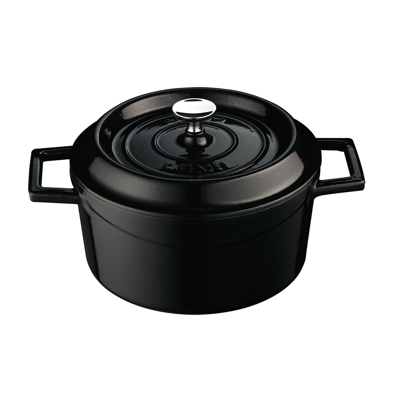 Lava Cookware LV Y TC 12 Diameter 12 cm Cast Iron Round Casserole, Black