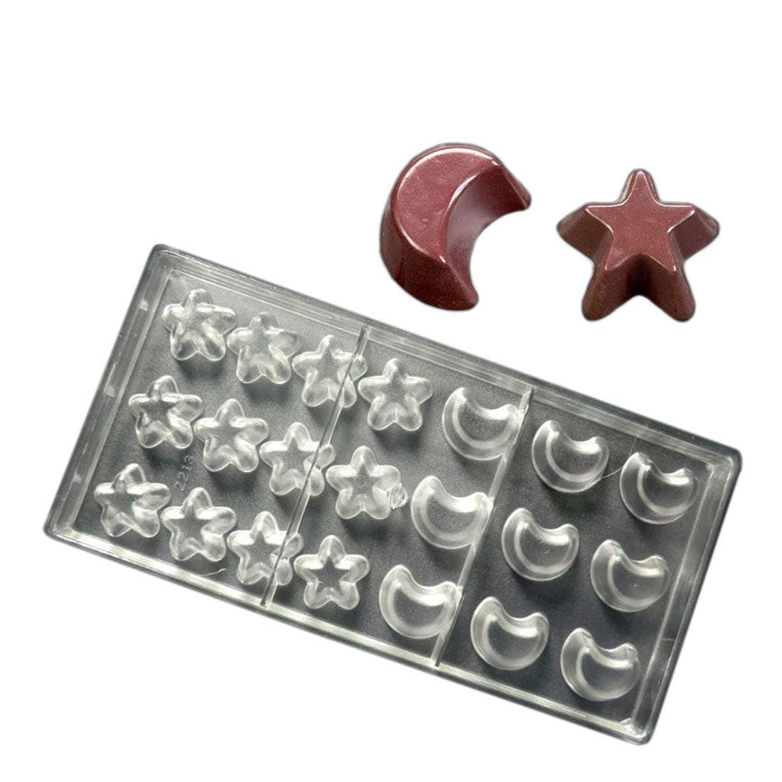 - Polycarbonate Chocolate Mold DIY Handmade Chocolate Candy Mould Pastry Tools Bakeware Moon Star (19373)