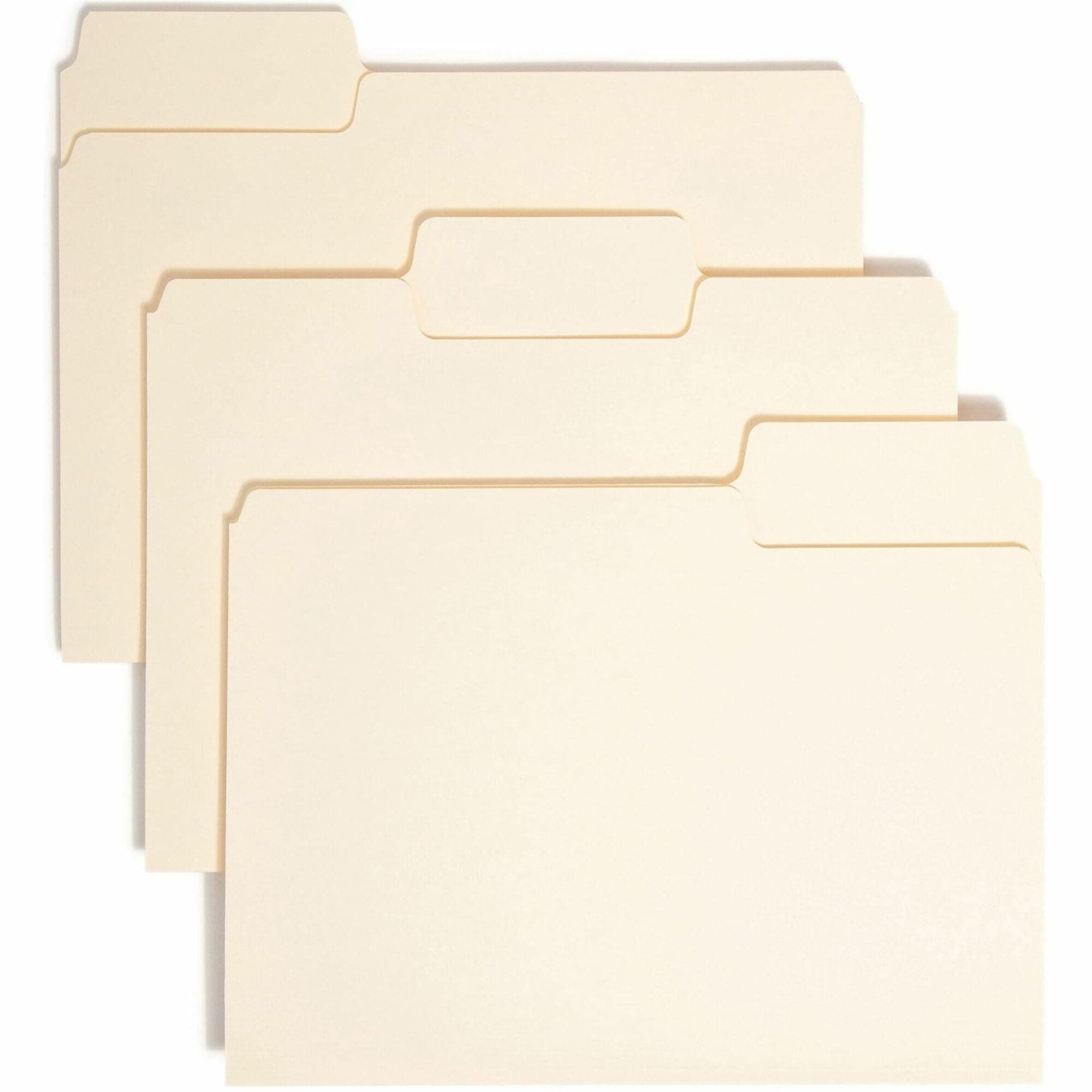 SuperTab File Folder, Oversized 1/3-Cut Tab, Letter Size, Manila, 100 Per Box (10301)