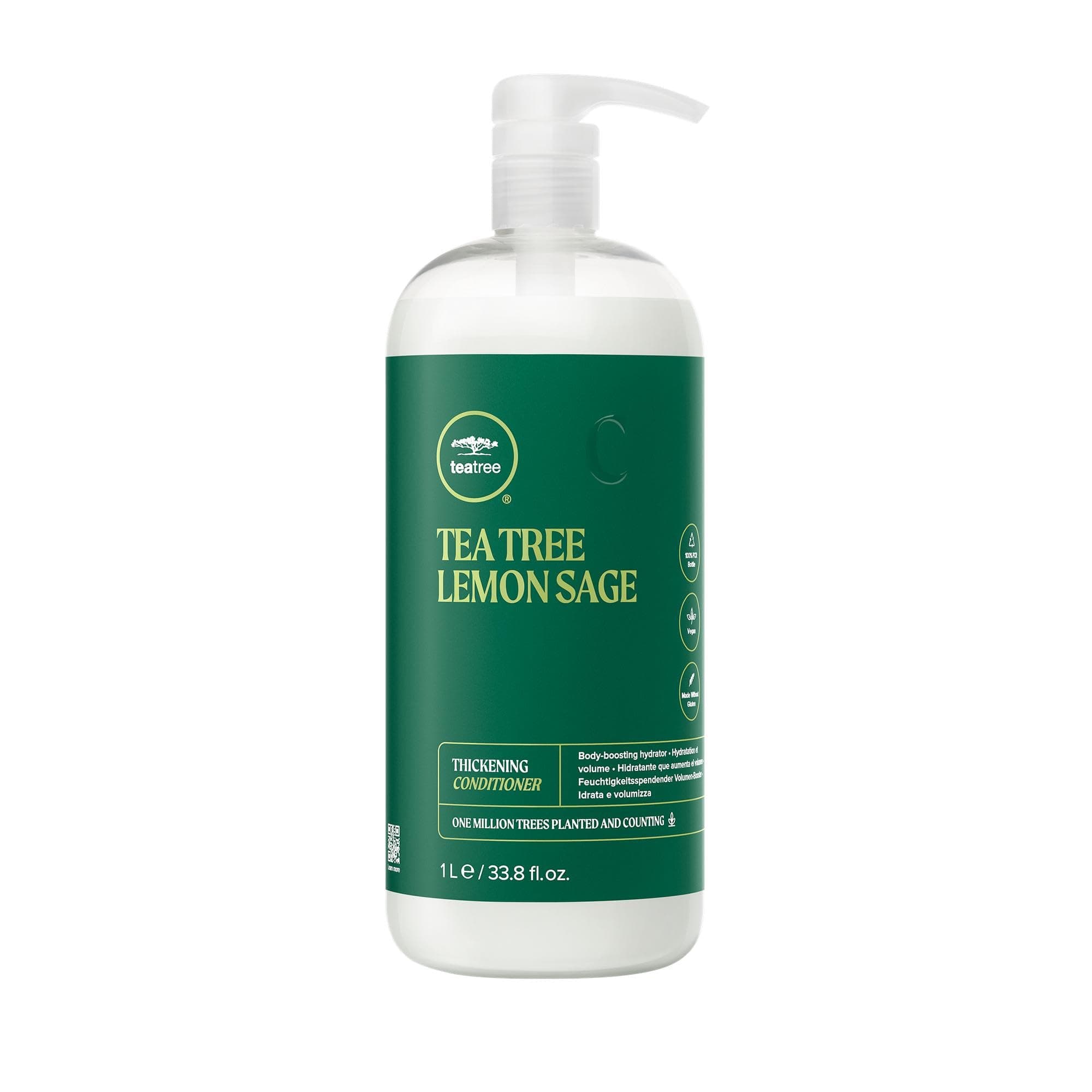 Lemon Sage Thickening Conditioner, Builds Body + Boosts Volume, For Fine Hair
