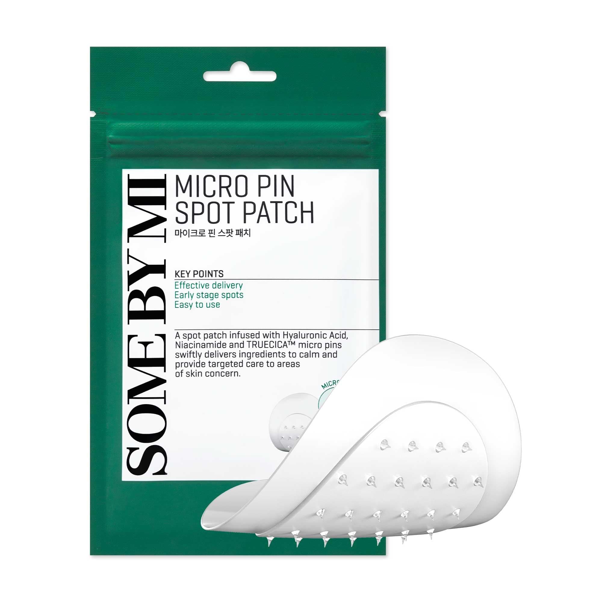 Some By Mi Micro Pin Spot Patch (Pack of 1, 14mm 9 Counts) Microneedle Hydrocolloid Pimple Patch with Salicylic & Hyaluronic Acid, Skin Troubles Care Focused Spot Cover