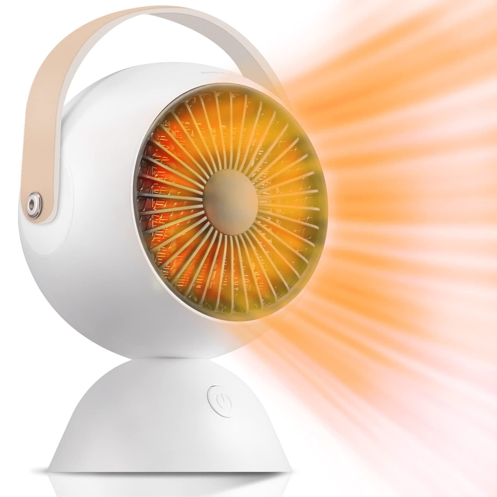 Mini Space Heater,Fast & Energy Efficient Desktop Heater for Indoor Use,Portable Quiet & Small Ceramic Electric Heater for Home Bedroom Office Tables and Under Desks (white)