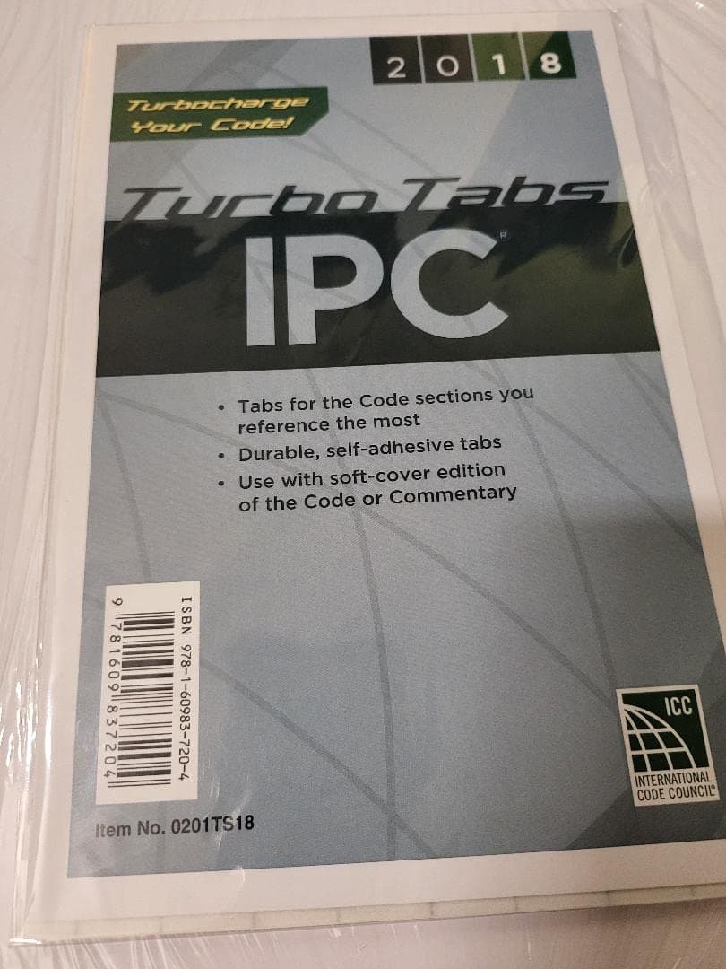 2018 International Plumbing Code Turbo Tabs, Soft Cover Version 1st Edition