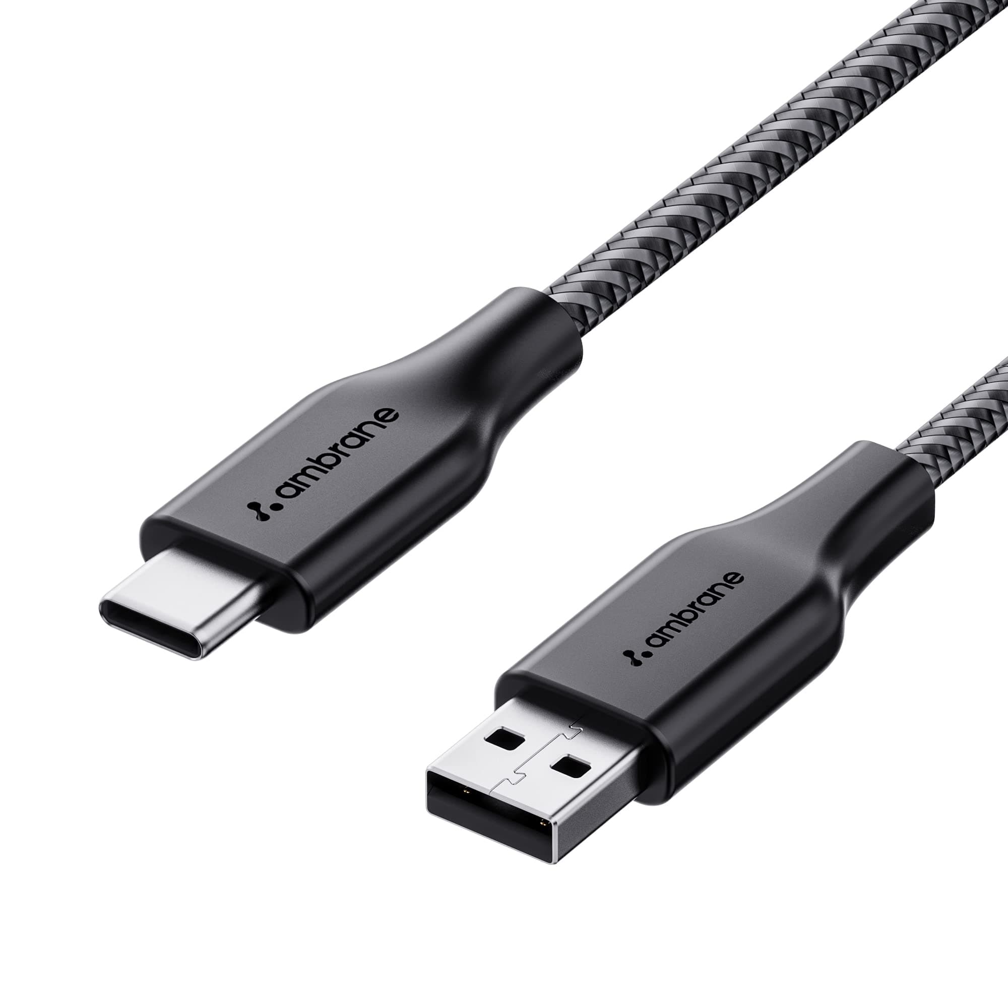 - Ambrane Unbreakable 3A Fast Charging 1.5m Braided Type C Cable for Smartphones, Tablets & other Type C devices, 480Mbps Data Sync, Quick Charge 3.0 (RCT15A, Black)