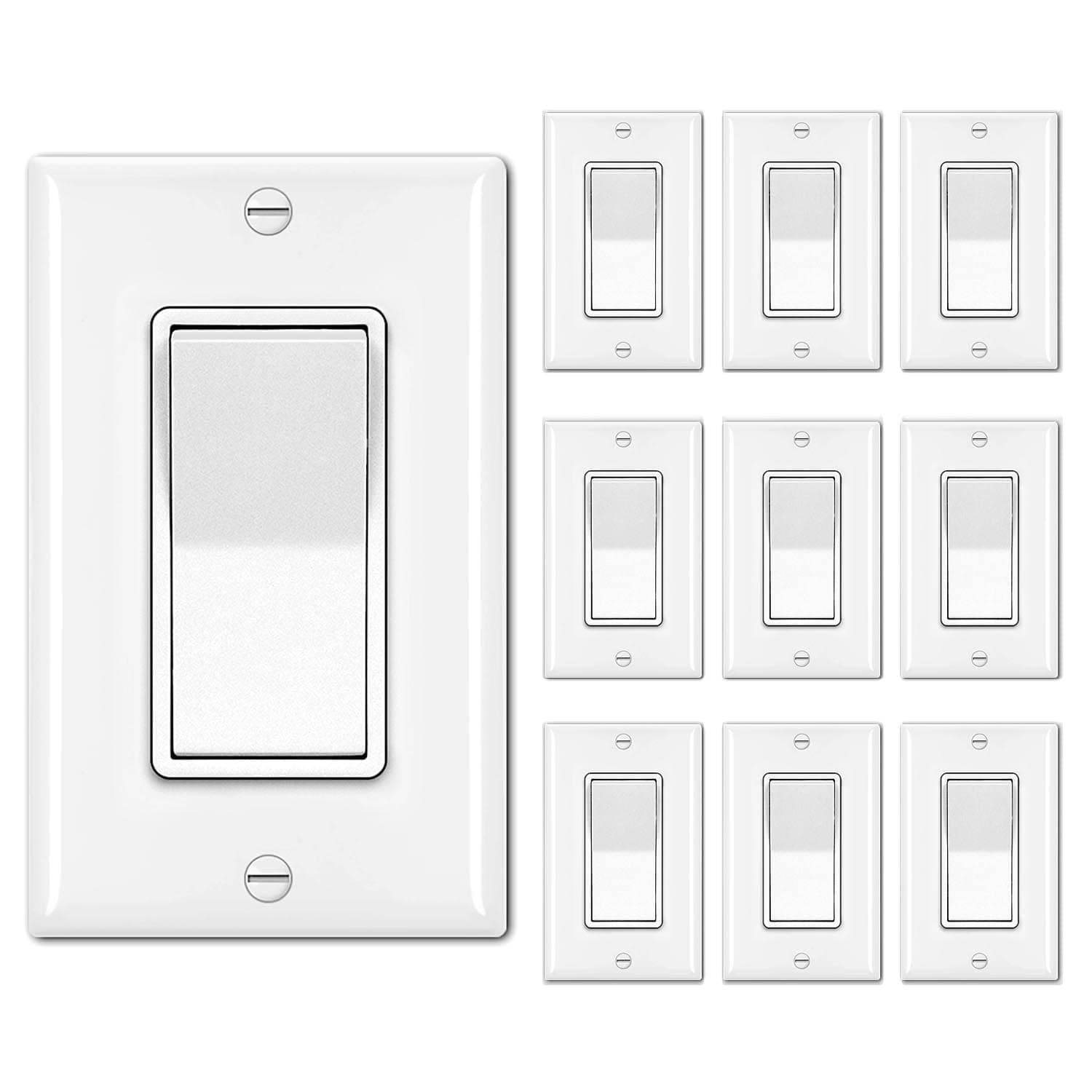 BESTTENElectric Light Switch 10 Pack USP-LS01-10PK