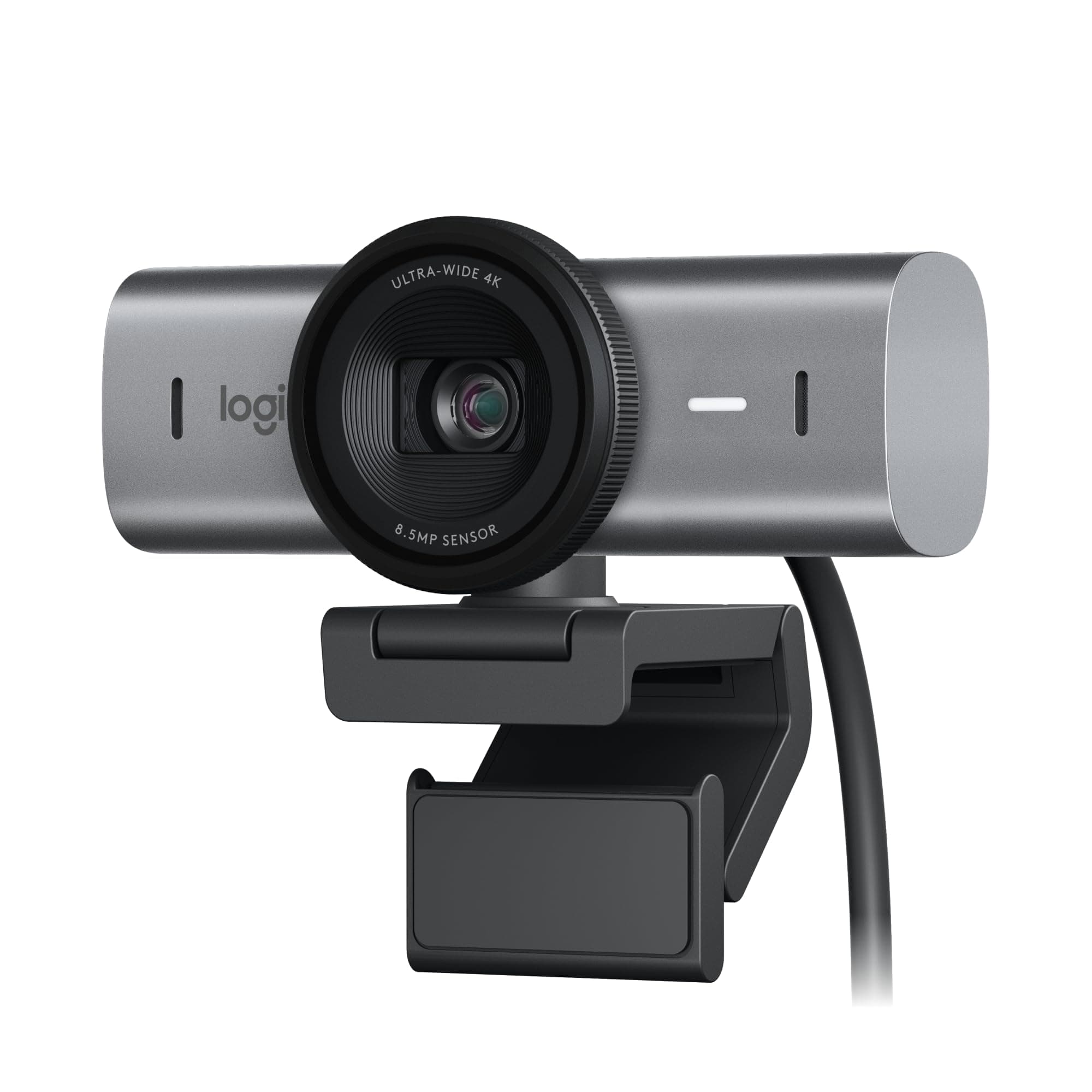 MX Brio Ultra HD 4K Collaboration and Streaming Webcam, 1080p at 60 FPS, Dual Noise Reducing Mics, Show Mode, USB-C, Webcam Cover, Works with Microsoft Teams, Zoom, Google Meet - Graphite