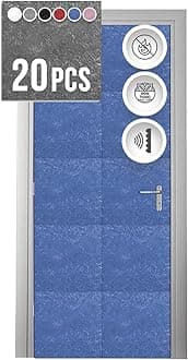Arrowzoom Blue Single Side - 20 Pieces Acoustic Insulation Soundproofing Panels 12 x 12in for Door Kit Installation Recording Studio Podcast Live House Bars Sound Absorbing Tiles Man Cave AZ1184