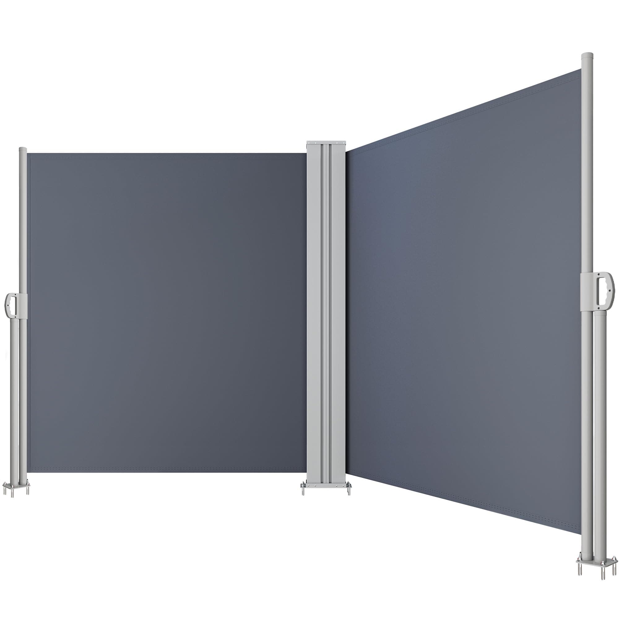 YITAHOME 236''X 71'' Double Side Awning Retractable Side Awning Folding Privacy Screen Privacy Fence Waterproof UV-Resistant Privacy Awning Outdoor for Garden, Deck, Patio, Pools, Balcony, Gray