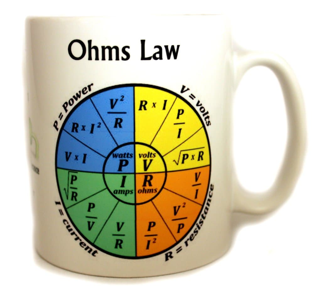Ohms Law and Resistor Colour Bands Mug