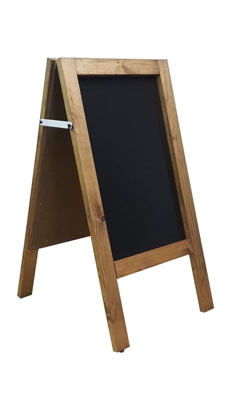A Board - Chalkboard - Blackboard - Pavement Board -Dark Oak - for USE with Traditional Chalk and/OR Liquid Chalk PENS. Weight 5KGS Height 80cm x Width 40cm.