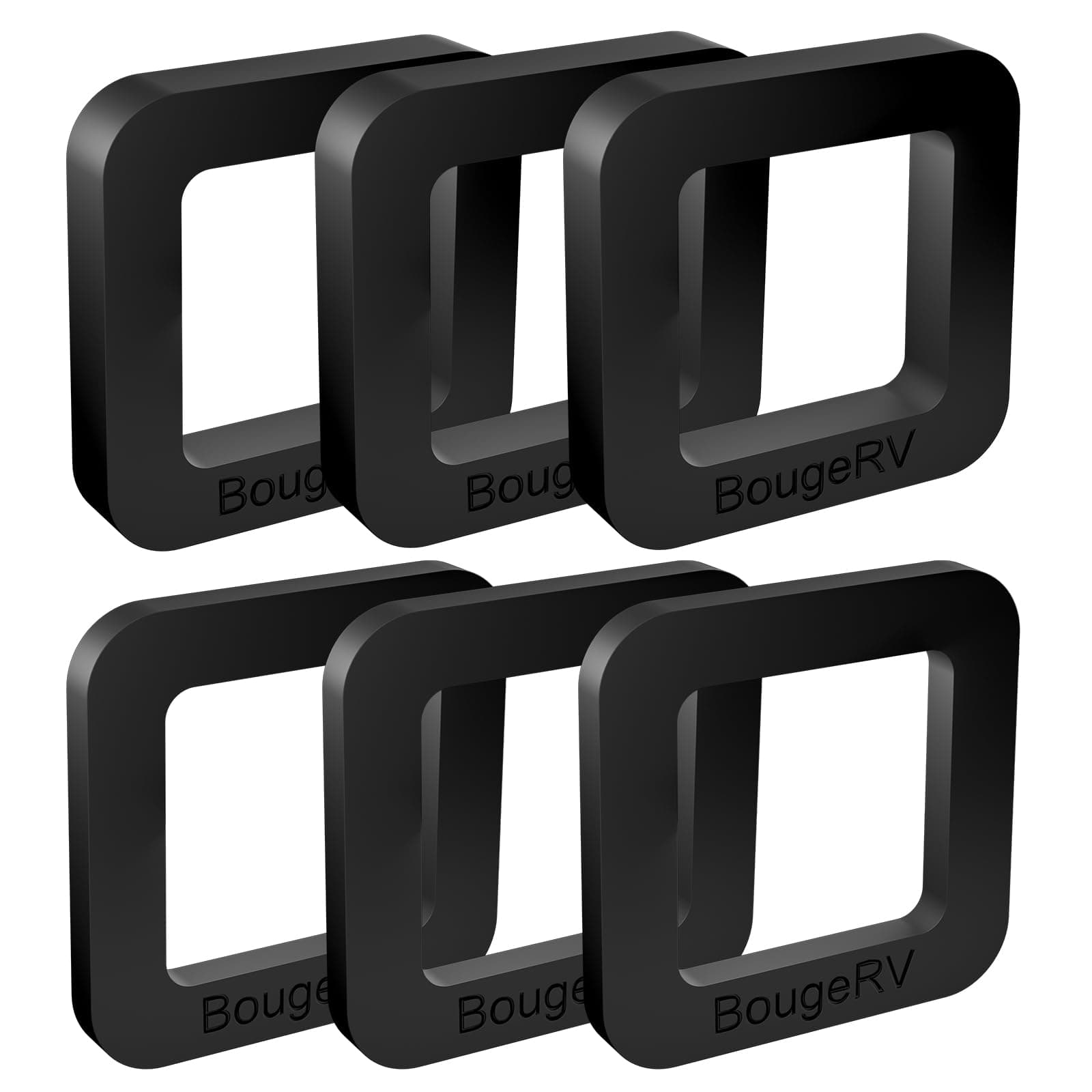 BougeRV 6 Pack 2 Inch Hitch Receiver Silencer Pad Reduce Rattle and Noise Between Receivers and Tow Hitches, Multiple Size Combination, Fits 2 Inch Trailer Hitch Receiver
