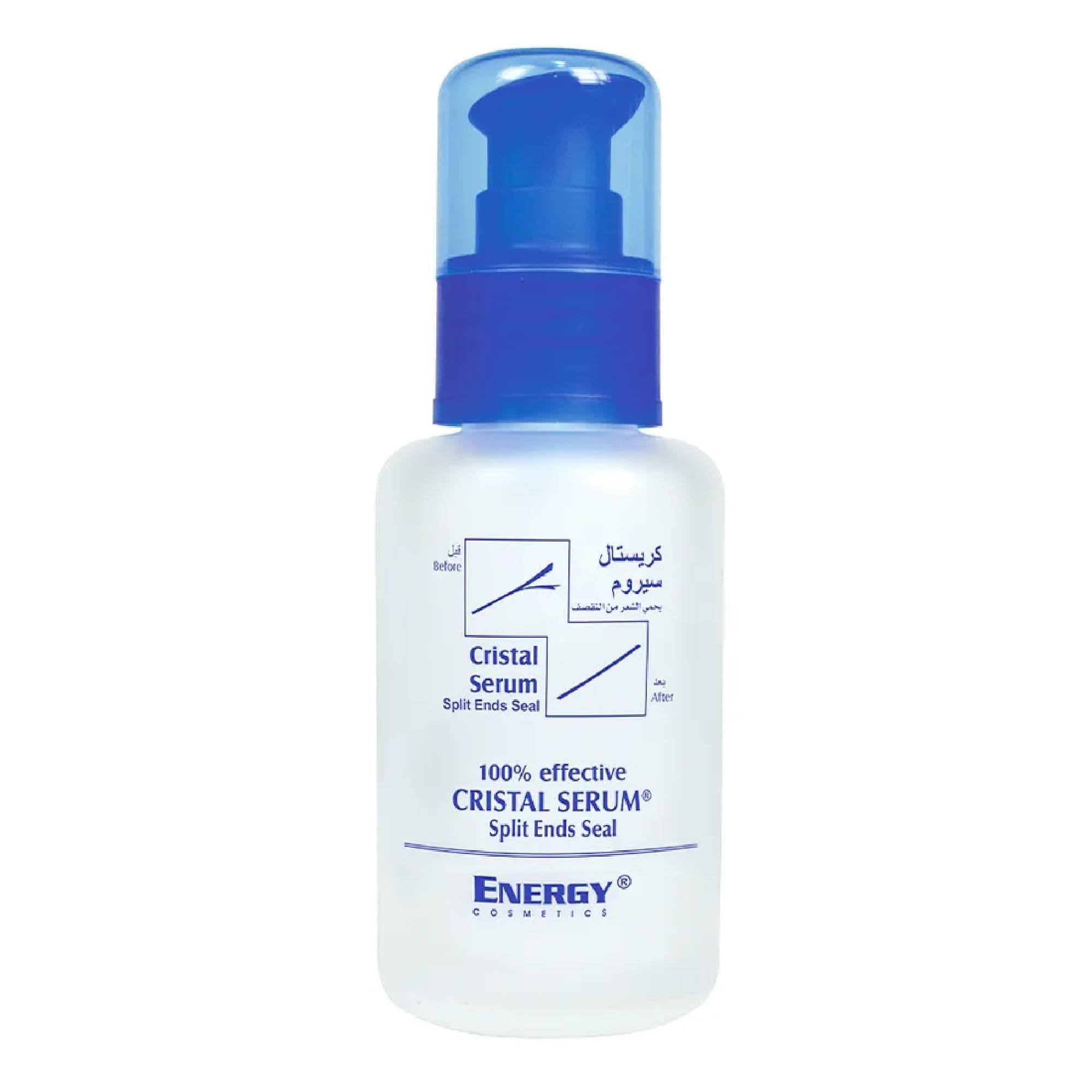 Energy Cosmetics Crystal Hair Serum, 100% Effective on Split Ends, Light Weight, Restores Tone, Boost Volume, & Repairs Hair Split Ends, LB Frosted, 100ml