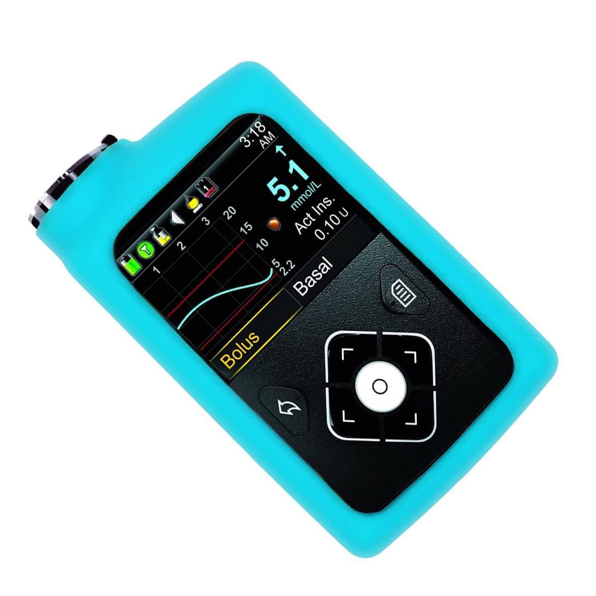 Solid Color Premium Silicone Soft Case for Medtronic Minimed Insulin Pump 630G/ 640G/ 670G/770G/780G (Blue)