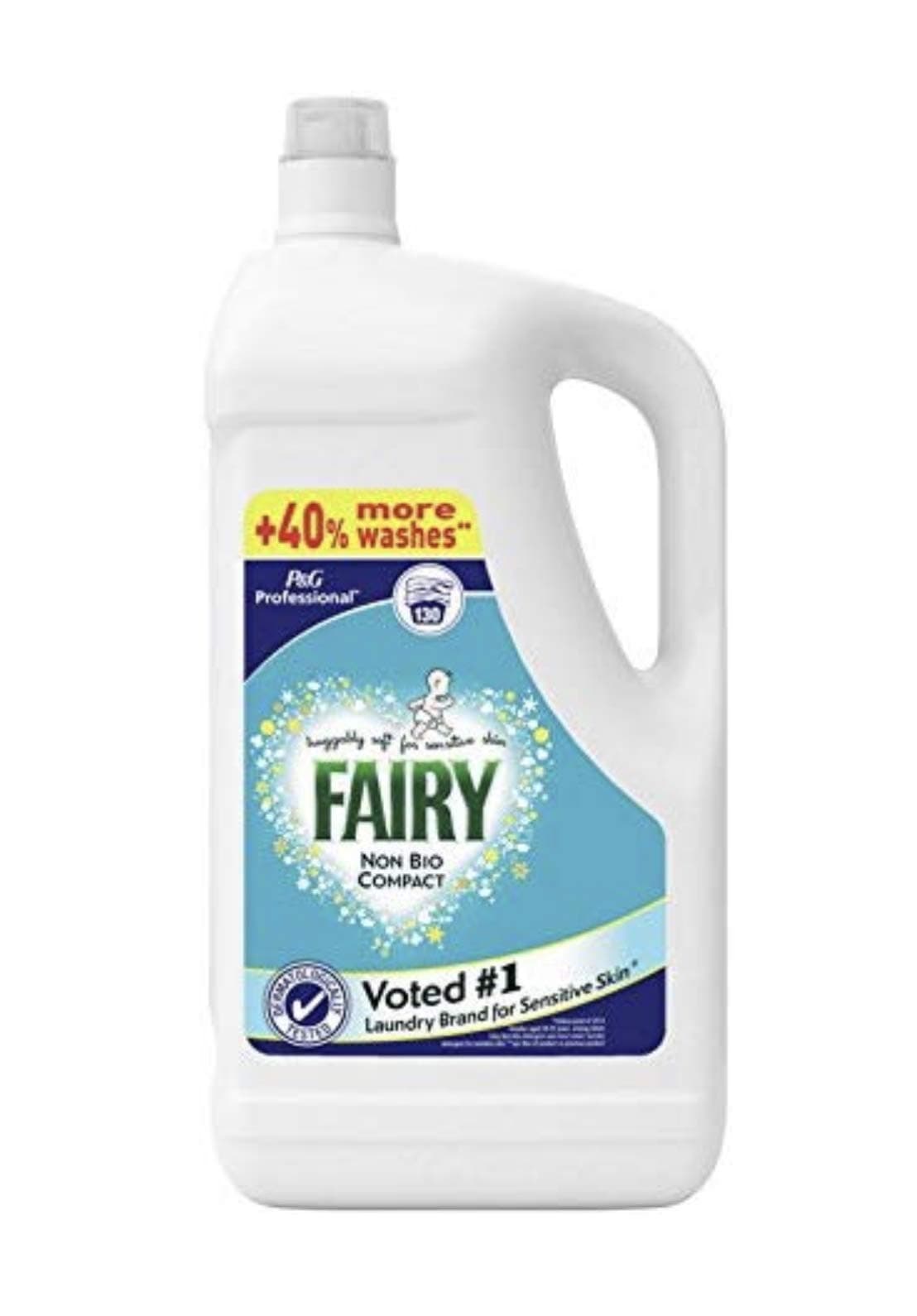 Fairy Non Bio Compact Liquid Laundry Detergent 130 Wash, 4.55 Litre