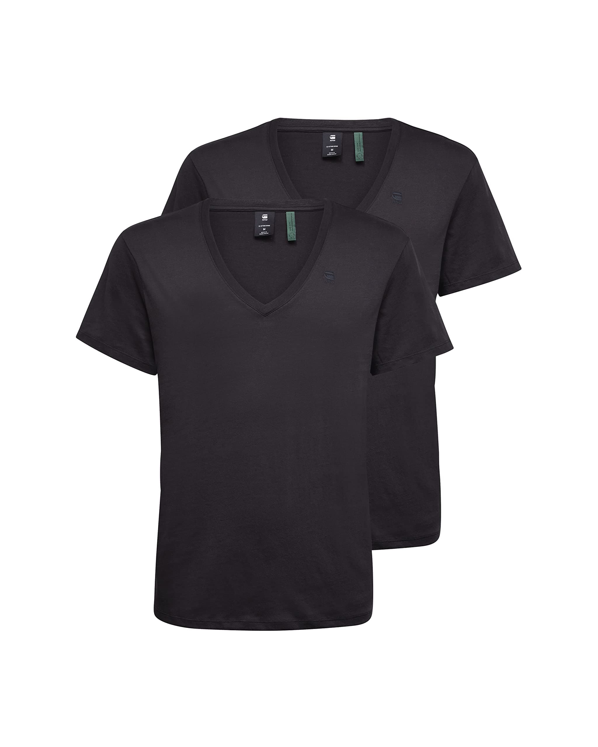 G-STAR RAW Men's Base V T Ss 2-Pack T-Shirt, Gray, S