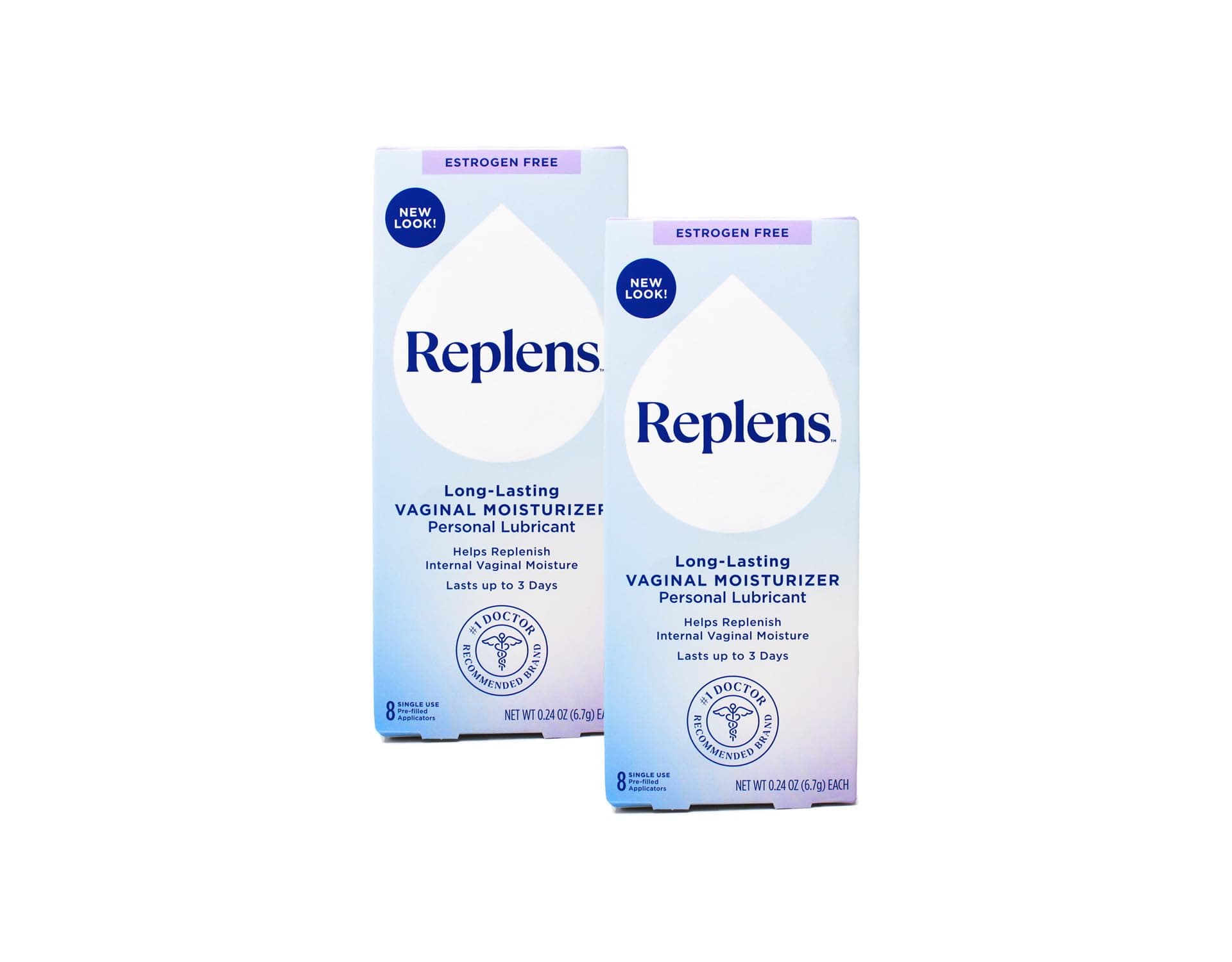 Replens Long-Lasting Vaginal Restores Vaginal Moisture Moisturizer (Pack of 2)