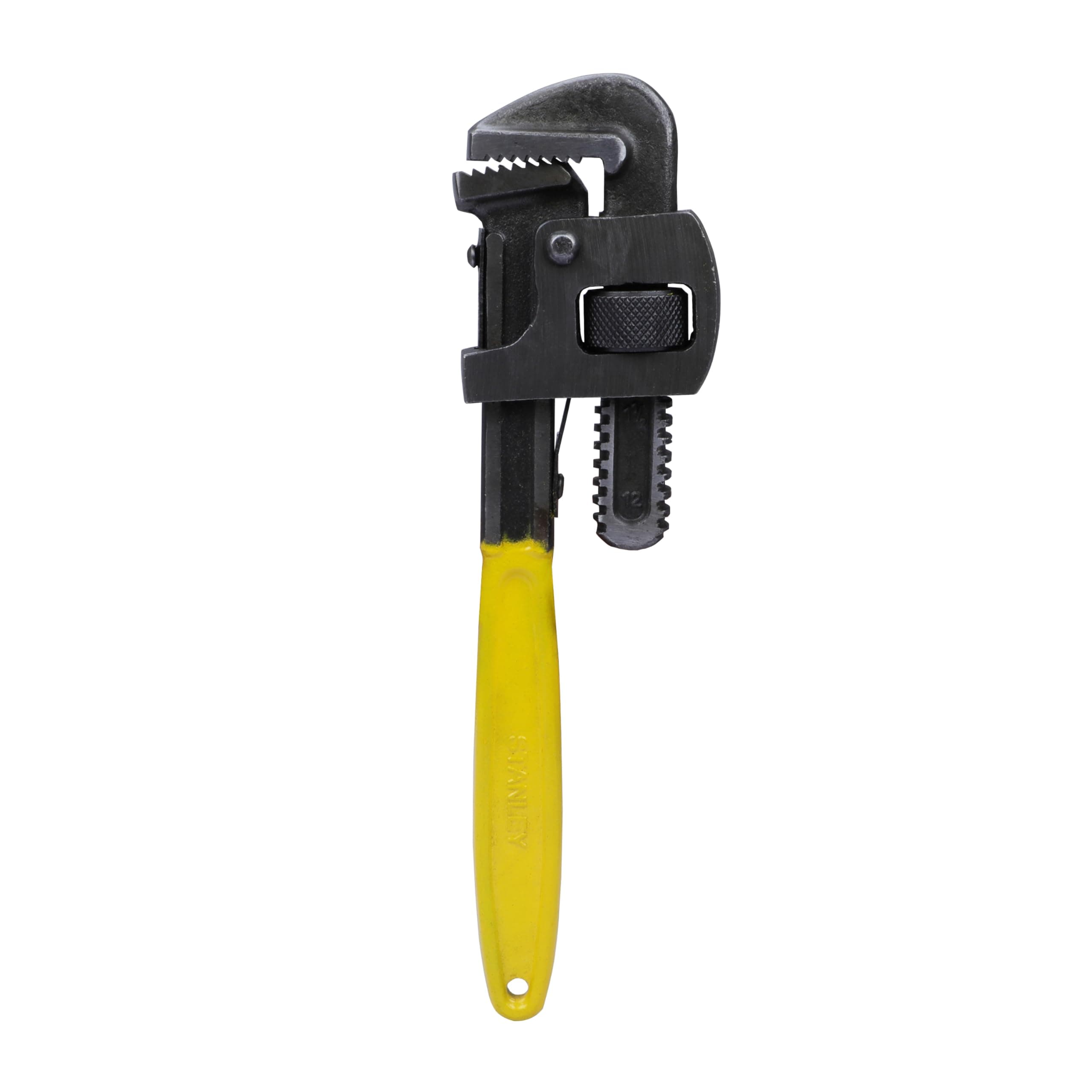 STANLEY 71-642 12''/300mm Stilson Type Pipe Wrench, Quick Adjustable Jaw, 55mm Max. Jaw Opening, Used in Plumbing, Ideal for Turning and Fitting Pipes of Round Surfaces