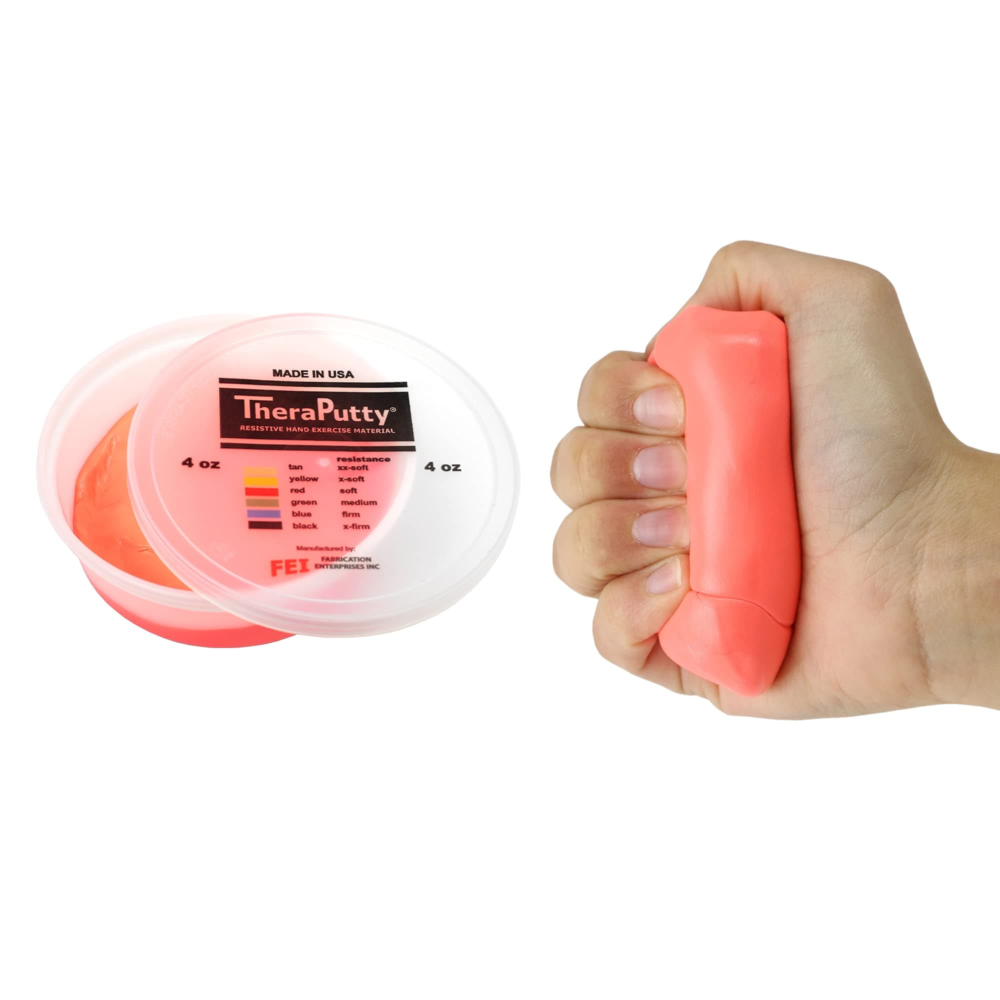 TheraPutty - Therapeutic modelling clay - 4 oz - red (light)