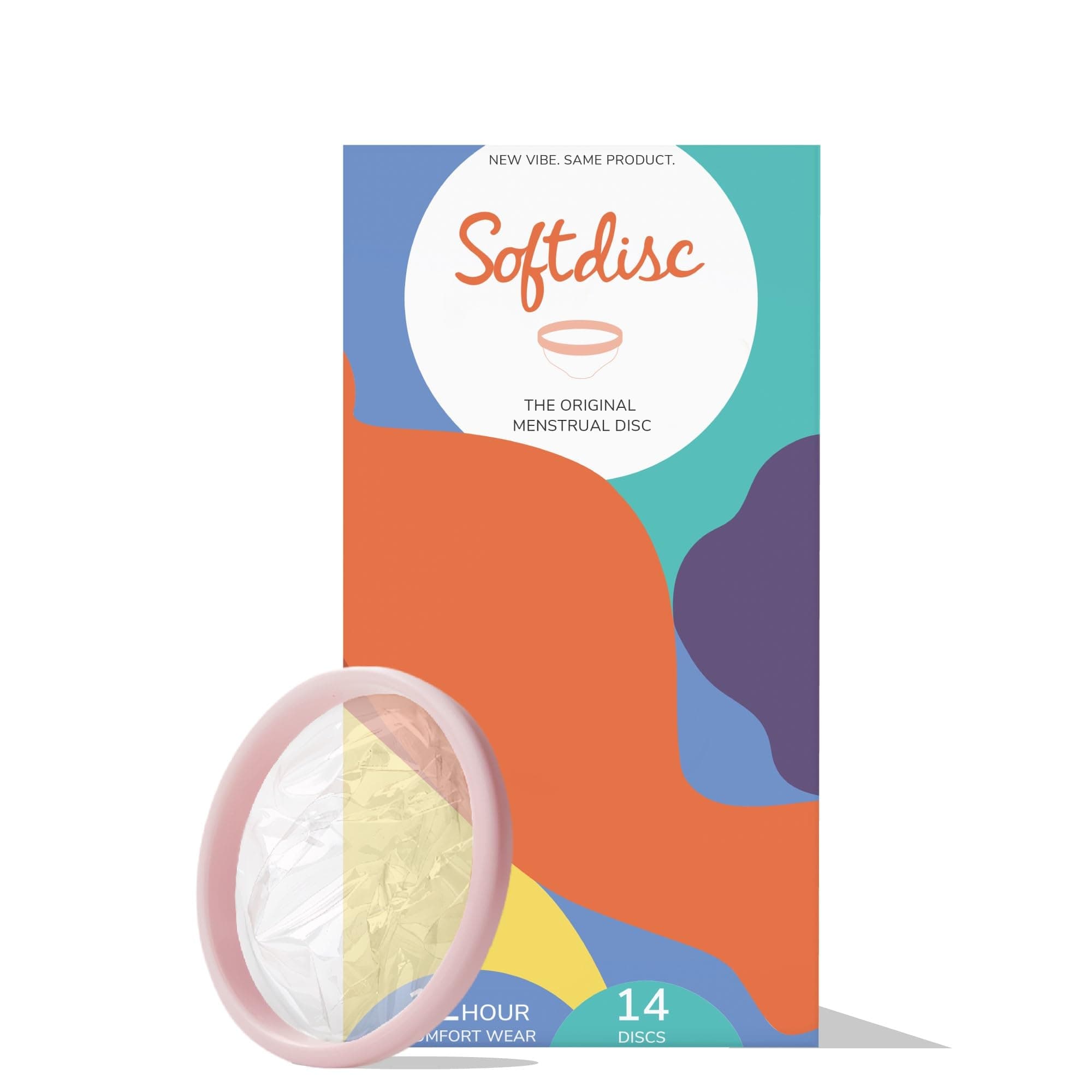 Softdisc Menstrual Discs | Disposable Period Discs | Tampon, Pad, and Cup Alternative | Capacity of 3 Super Tampons | 14 Count