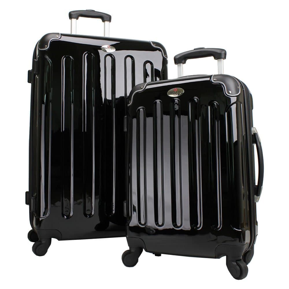 Swiss Case 4 Wheel EZ2C 2Pc Suitcase Set Pink