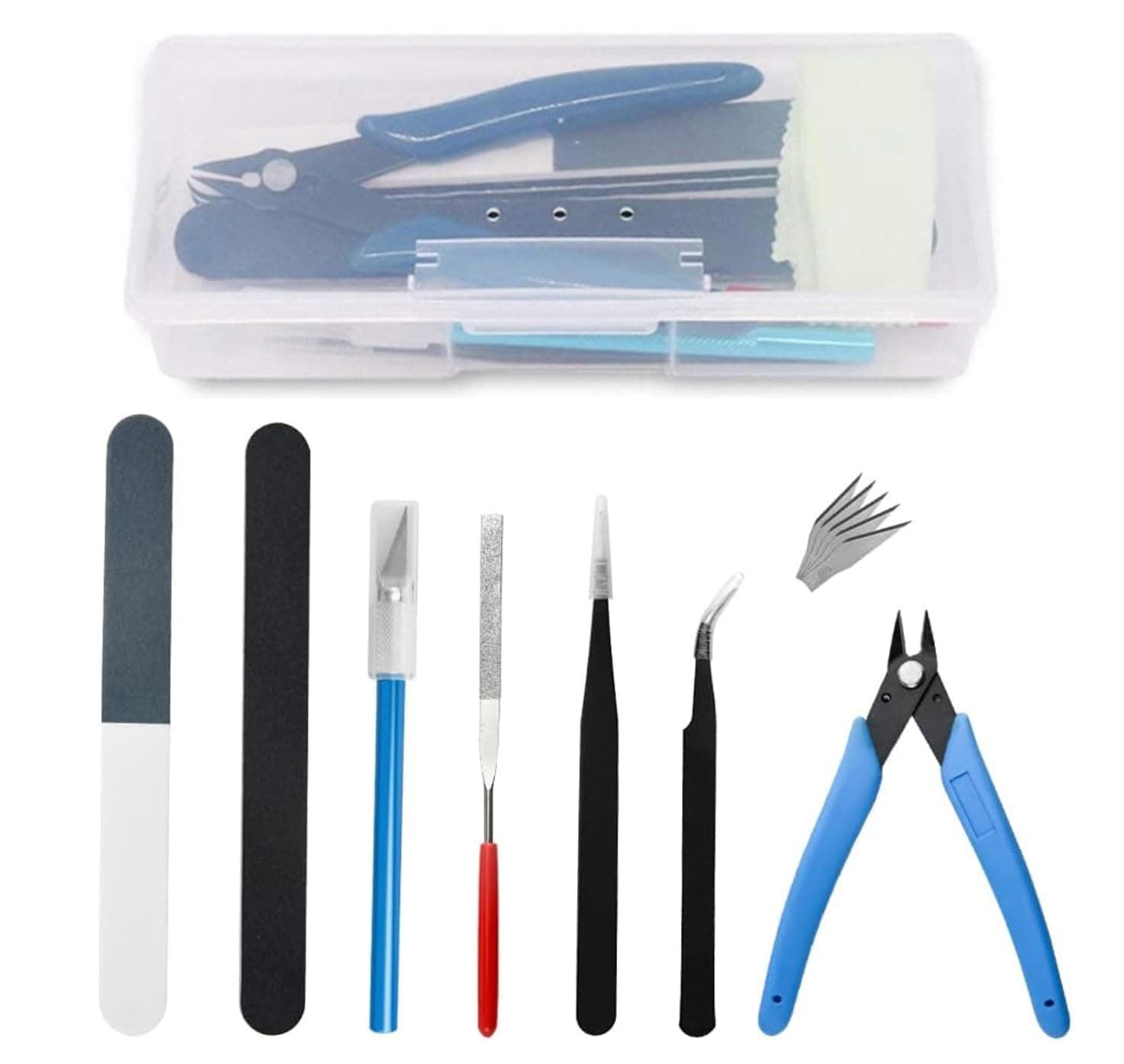 13PCS Crafting Kit, Electronic Kit, Robotics Kit, Gundam Tool Kit Gundam Modeler Crafting Basic Tools Set Gunpla Tools for Basic Model Building, Repairing and Fixing DIY Crafting Essential Supplies