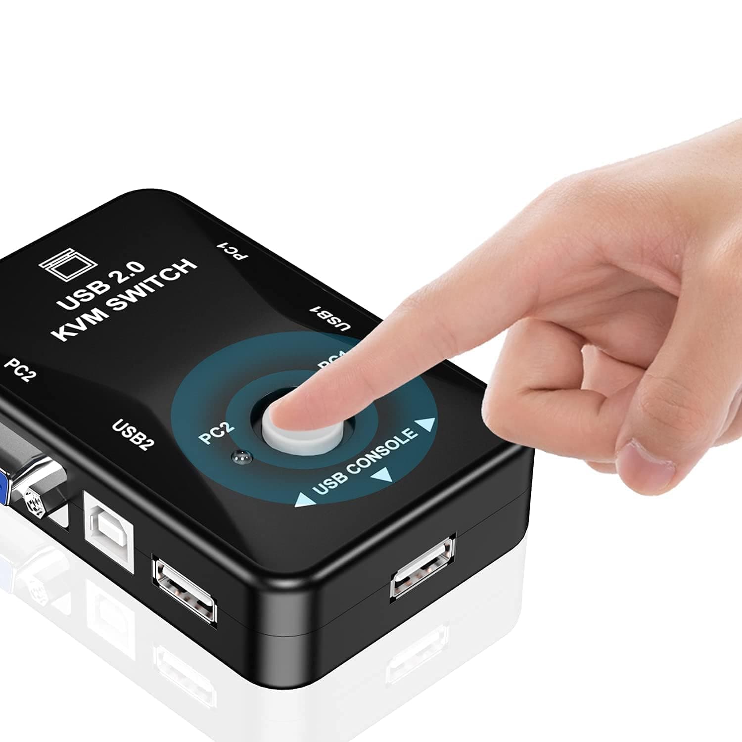 1Goal 2 Port KVM Switch KVM Switch 2 Ports Share 2 Computers CPU with One Monitor 2x1 USB KVM Metal Switch Support UHD 4K@30Hz Support Wire Keyboard and Mouse