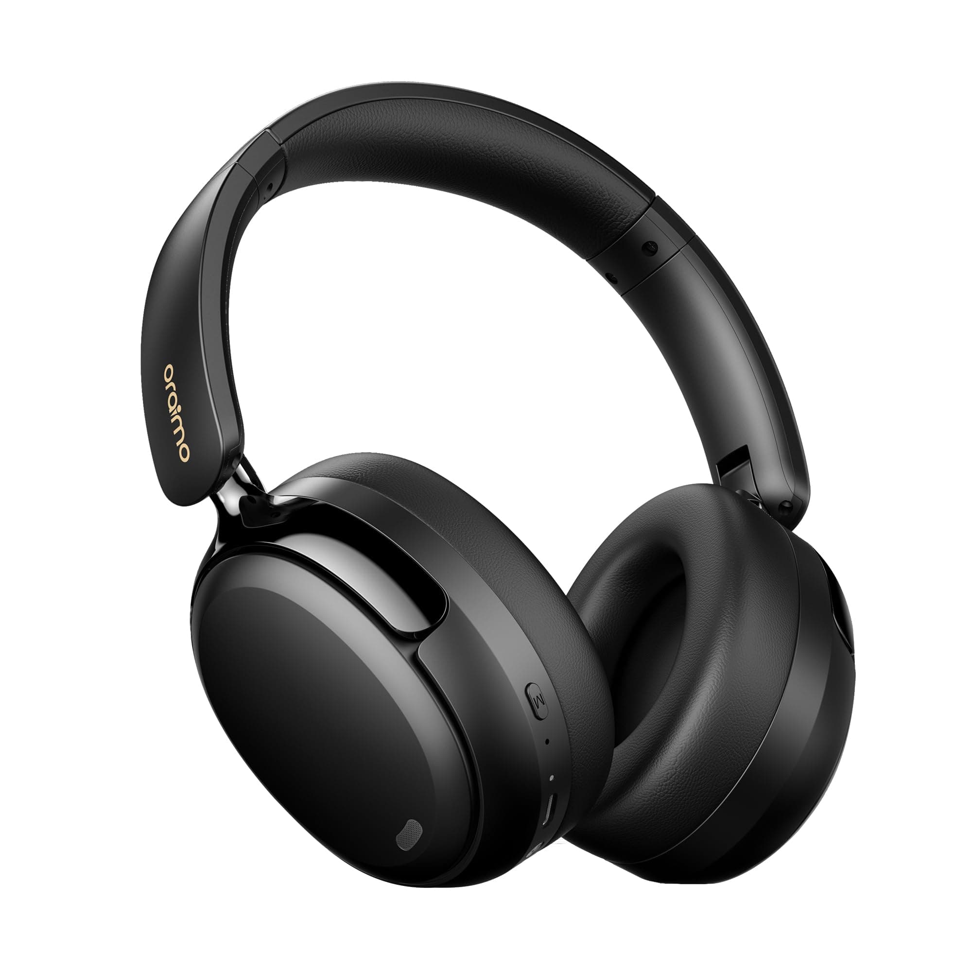 Bluetooth Headphones Active Noise Cancelling, 65H Playtime, 3 EQ Modes, Deep Bass, Bluetooth 5.4, Wireless Over-Ear Headphones with Microphone for Office Travel, Black