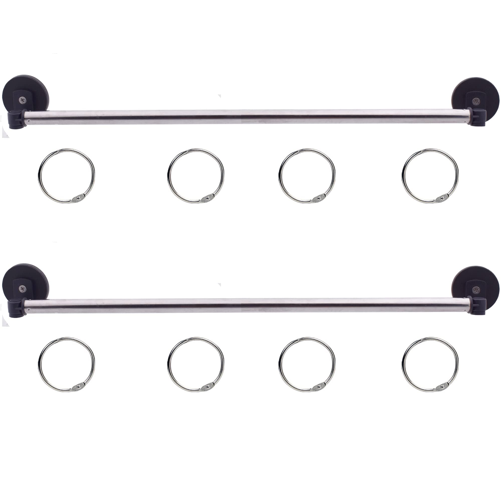 YYST TYPE A 29" (74CM) Magnetic Anchor Chart Holder Adjustable Magnetic Date Cards Holder Calendar Holder for Kids Crafts, Classroom Calendar, Classroom Decor W O Rings (Black - 2)