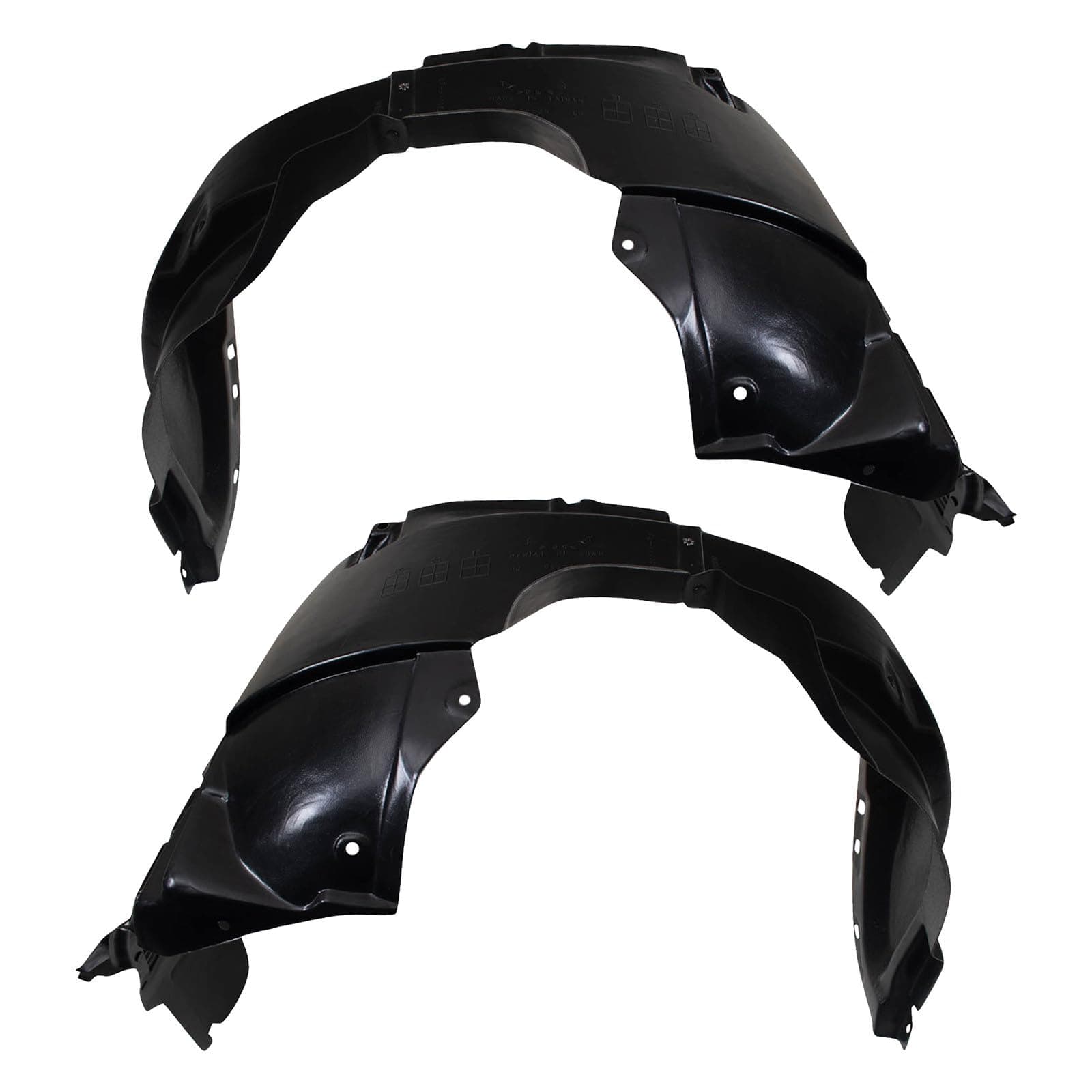 TRQ Front Inner Fender Liner Set Compatible with 2005-2010 Kia Sportage KI1250113 KI1251112
