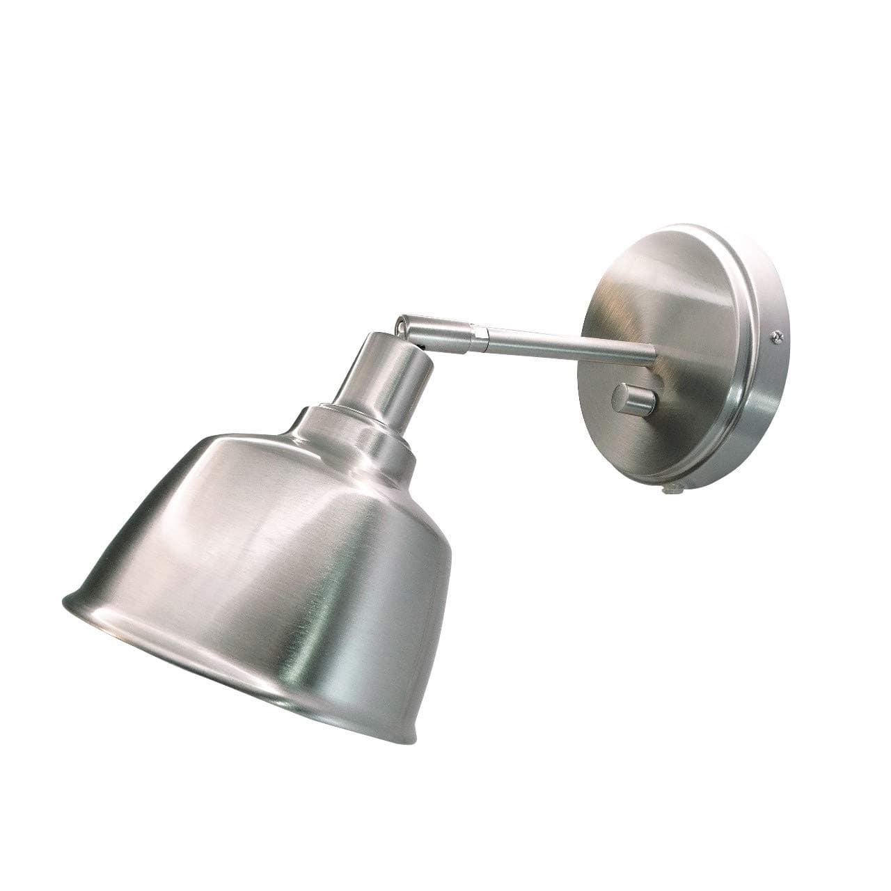 Wall Lamp Multi Purpose LED Vintage Industrial Wall Sconce Adjustable Dimmerable Bedside, Corridor Wall Light Fixture, Hard Wire or Plug in, Satin Nickel W0006 SN